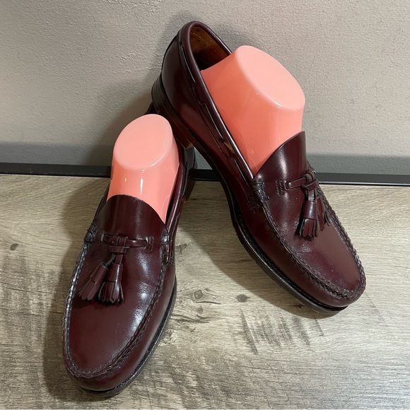 CLASSIC! Men\'s GH BASS & Co. WEEJUNS Cordovan Leather TASSEL Loafers SHOES 9.5 main image 4
